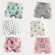 Girls Cotton Underwear Soft Boy Shorts Kids Boxer Briefs Panties(Pack of 6) Sizes 2T 3T 4T 5T 6T 7T 8T 9T 10